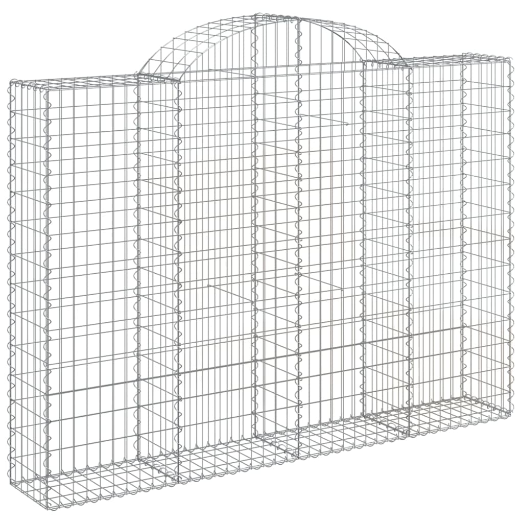 vidaXL Cestos gabião arqueados 18 pcs 200x30x140/160 ferro galvanizado