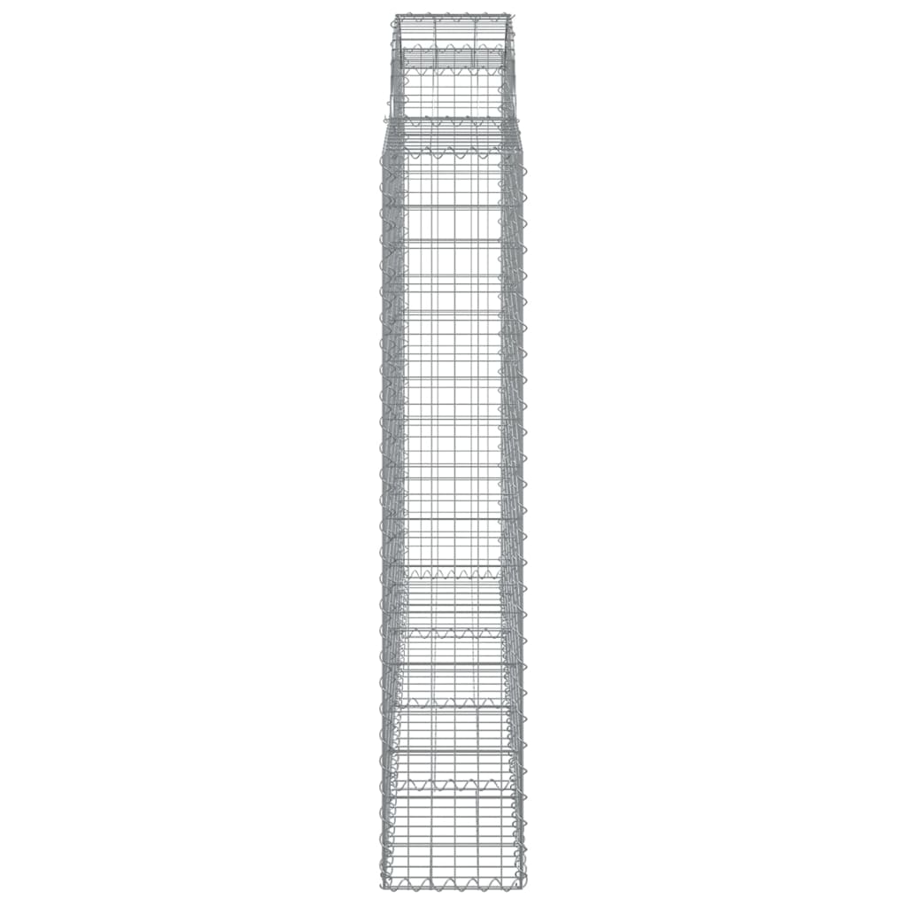 vidaXL Cestos gabião arqueados 8pcs 200x30x160/180cm ferro galvanizado