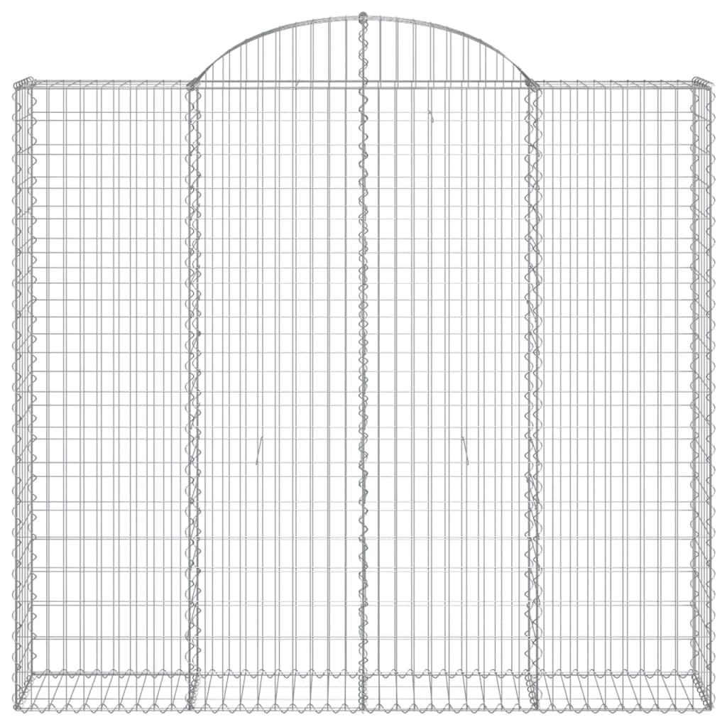 vidaXL Cestos gabião arqueados 6pcs 200x30x180/200cm ferro galvanizado