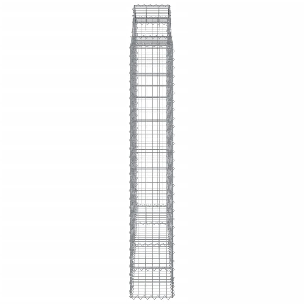 vidaXL Cestos gabião arqueados 6pcs 200x30x180/200cm ferro galvanizado