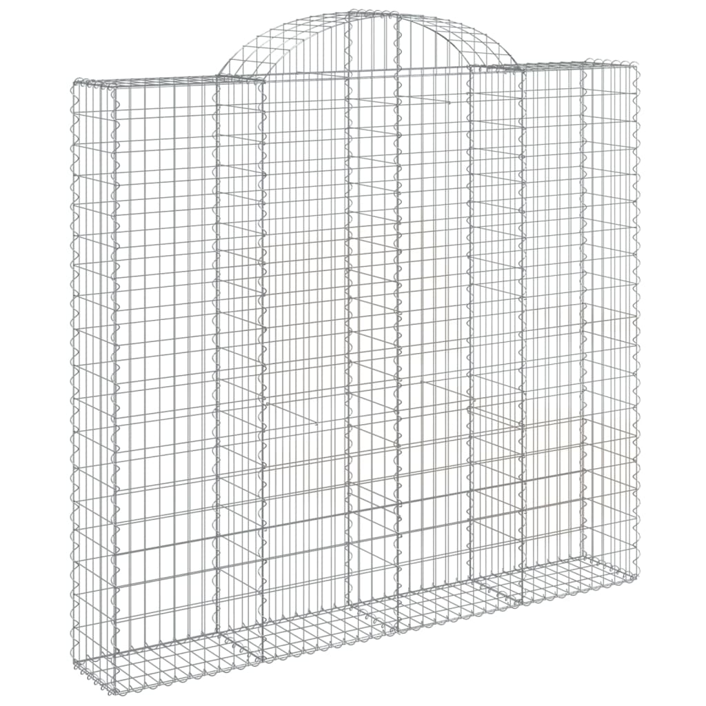 vidaXL Cestos gabião arqueados 9pcs 200x30x180/200cm ferro galvanizado