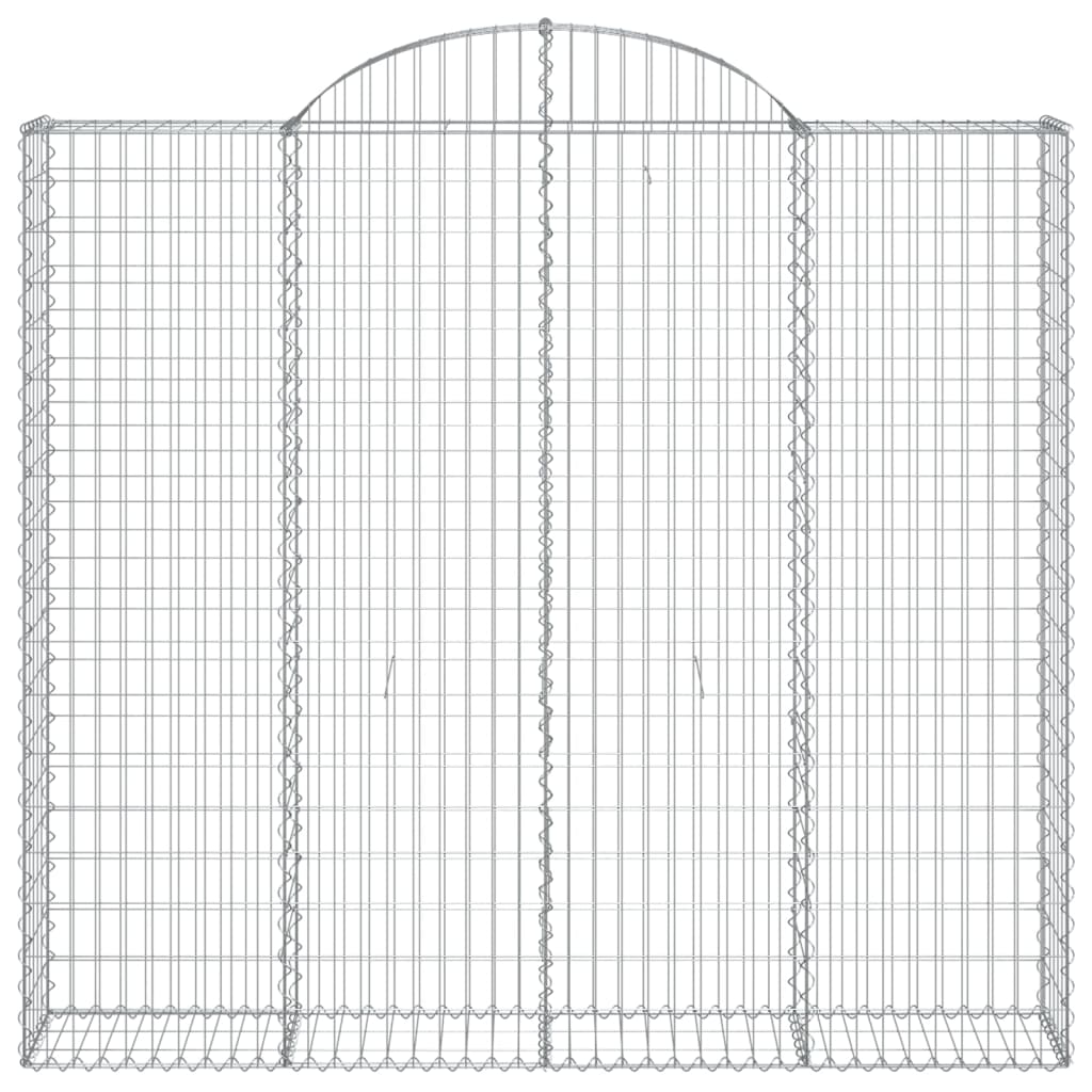 vidaXL Cestos gabião arqueados 9pcs 200x30x180/200cm ferro galvanizado