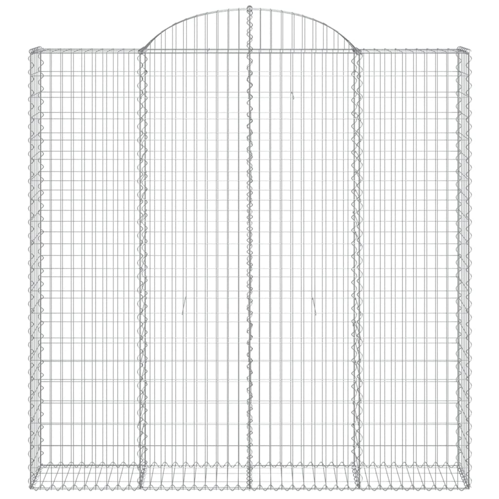 vidaXL Cestos gabião arqueados 7pcs 200x30x200/220cm ferro galvanizado