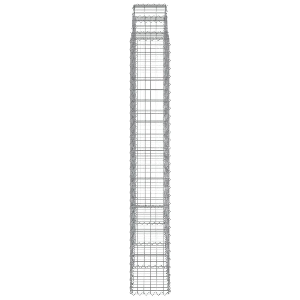 vidaXL Cestos gabião arqueados 7pcs 200x30x200/220cm ferro galvanizado