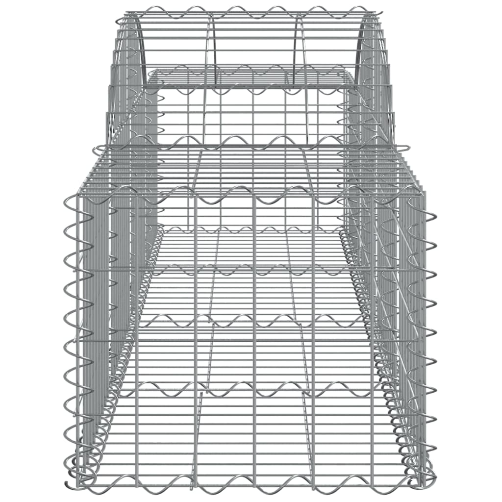 vidaXL Cestos gabião arqueados 5 pcs 200x50x40/60 cm ferro galvanizado