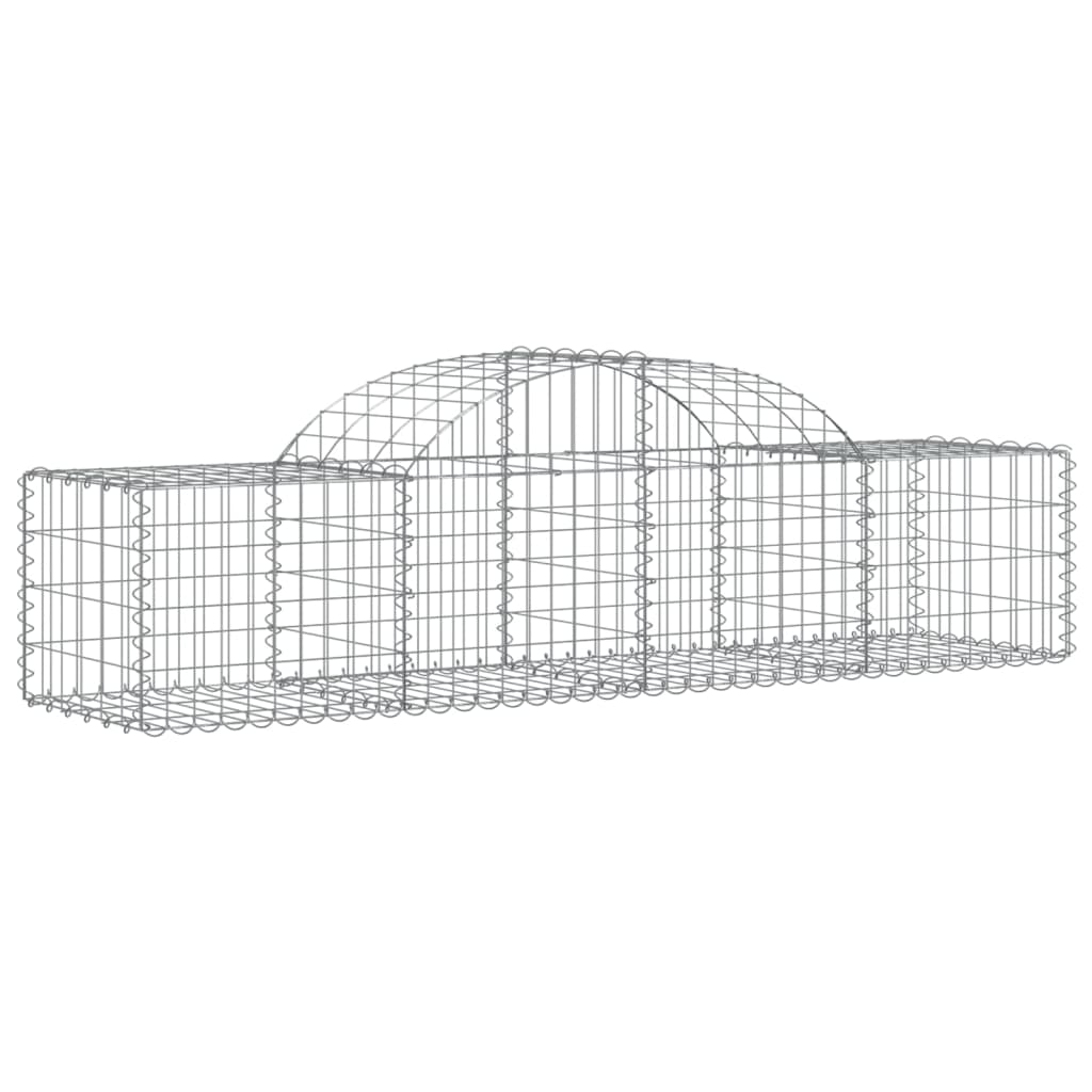 vidaXL Cestos gabião arqueados 30pcs 200x50x40/60 cm ferro galvanizado