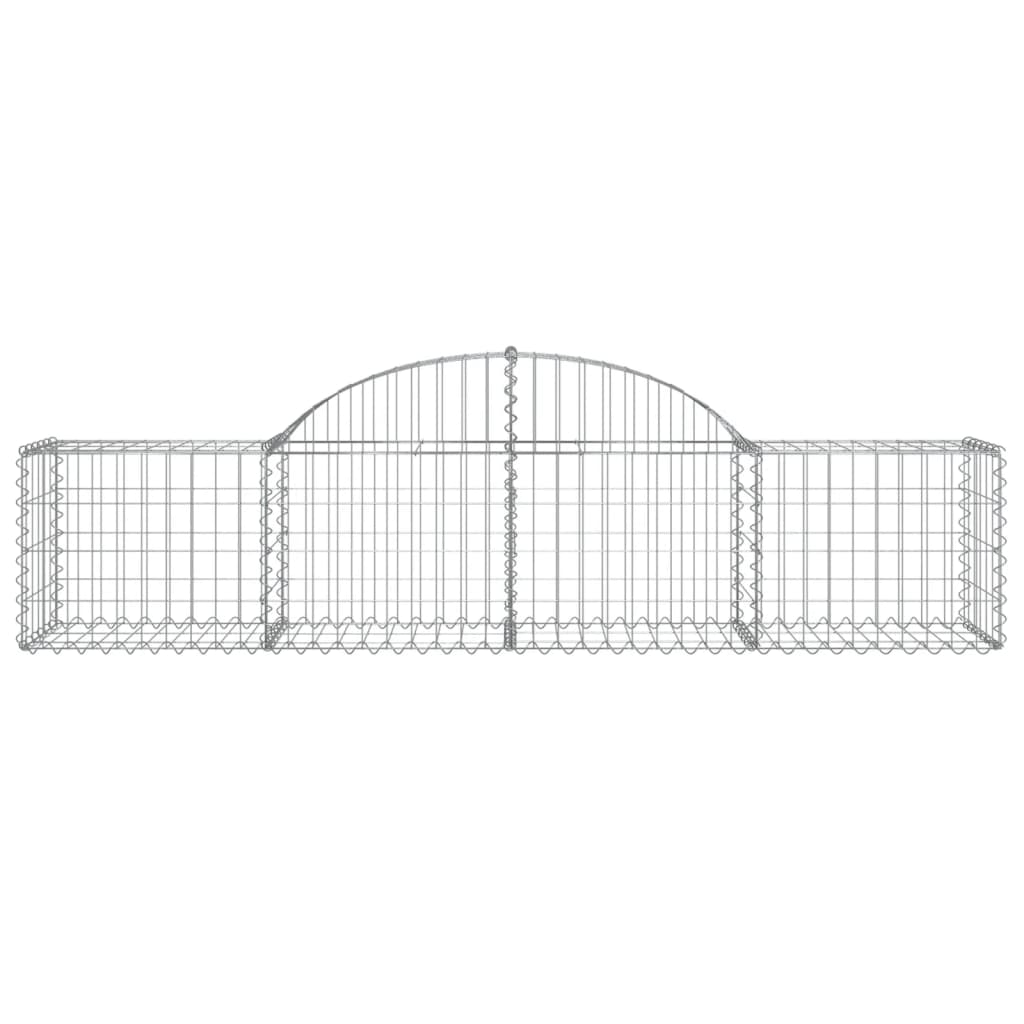 vidaXL Cestos gabião arqueados 30pcs 200x50x40/60 cm ferro galvanizado