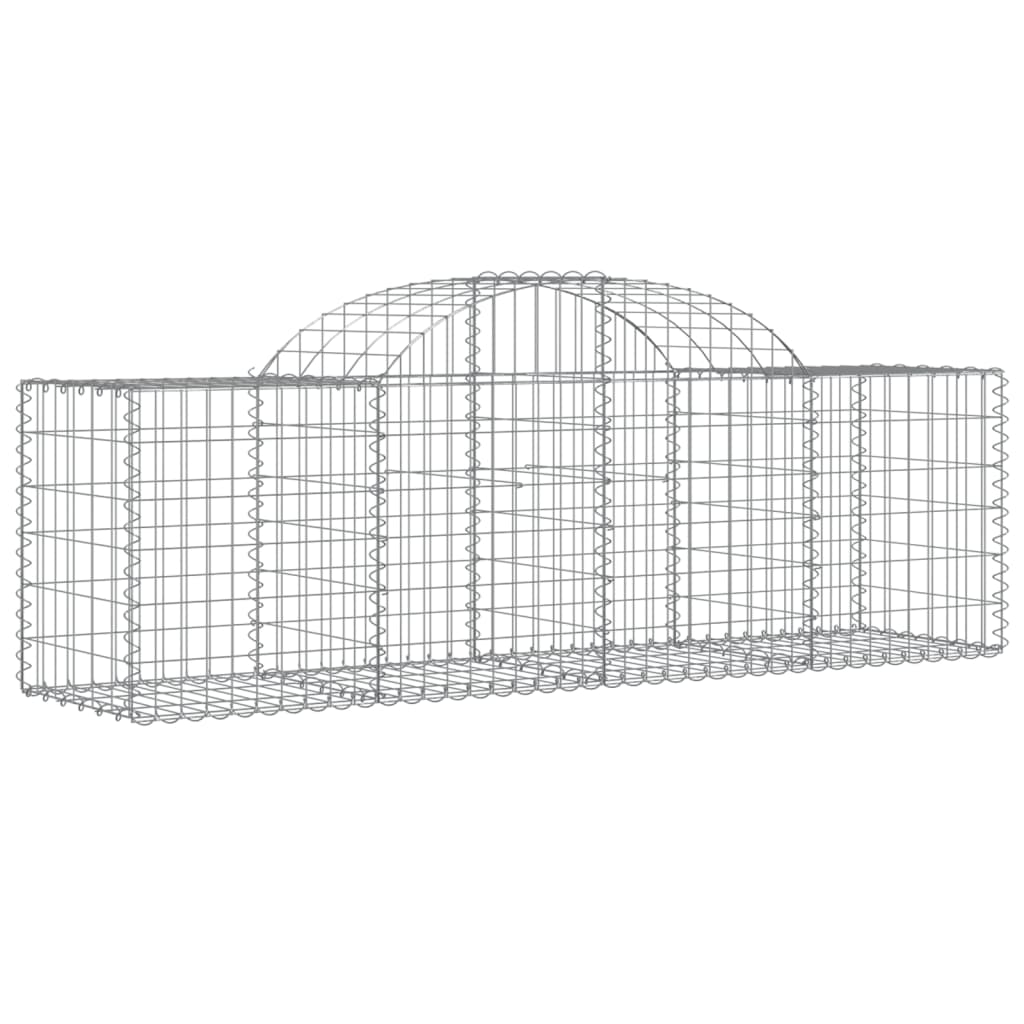 vidaXL Cestos gabião arqueados 30pcs 200x50x60/80 cm ferro galvanizado