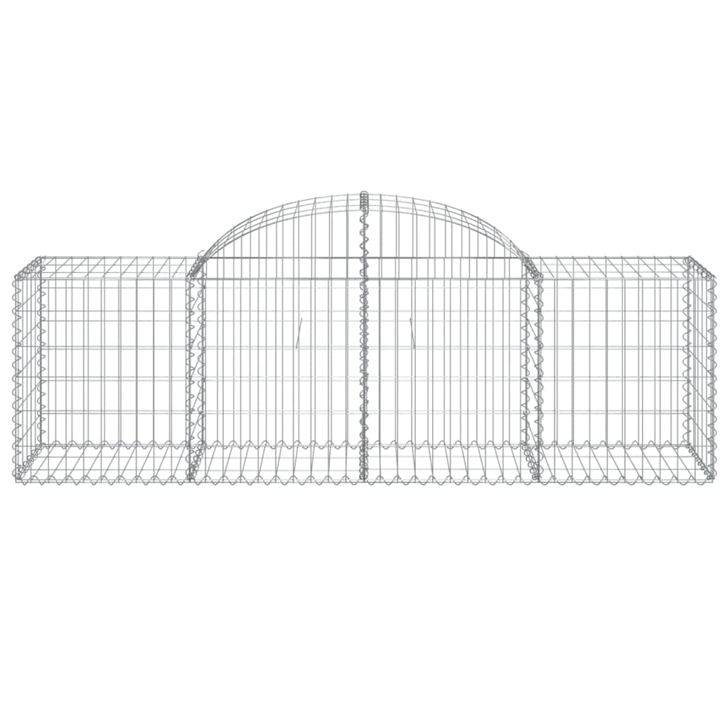 vidaXL Cestos gabião arqueados 30pcs 200x50x60/80 cm ferro galvanizado