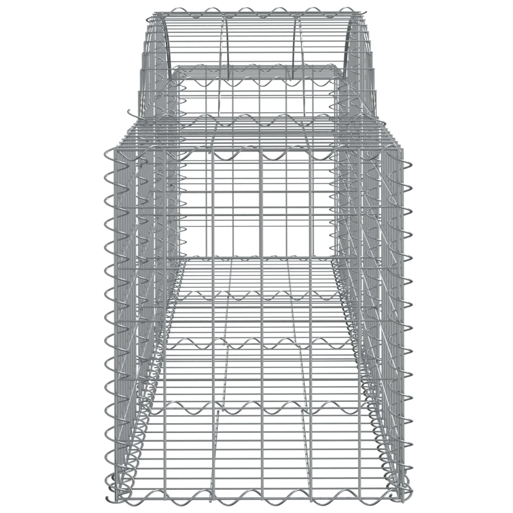 vidaXL Cestos gabião arqueados 30pcs 200x50x60/80 cm ferro galvanizado