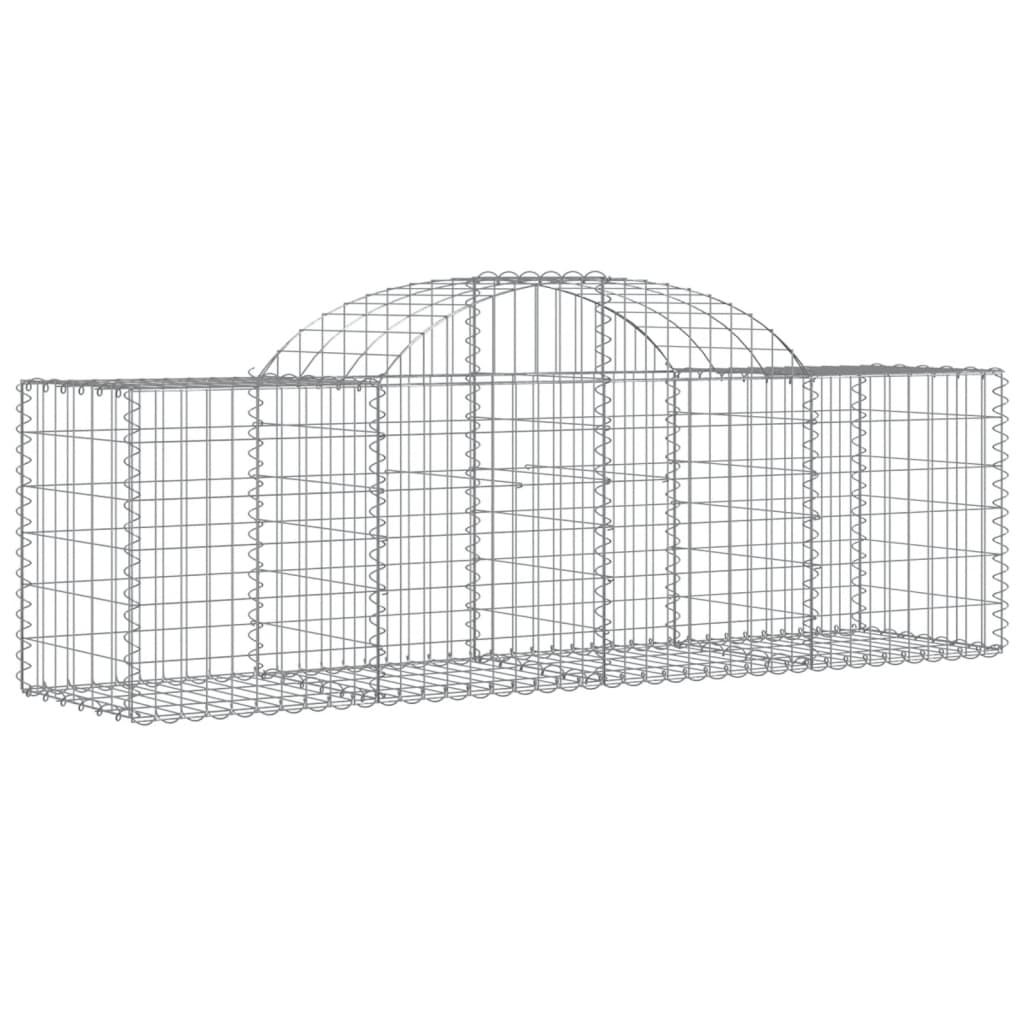 vidaXL Cestos gabião arqueados 50pcs 200x50x60/80 cm ferro galvanizado