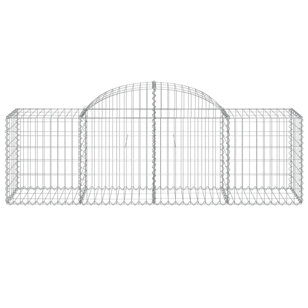 vidaXL Cestos gabião arqueados 50pcs 200x50x60/80 cm ferro galvanizado