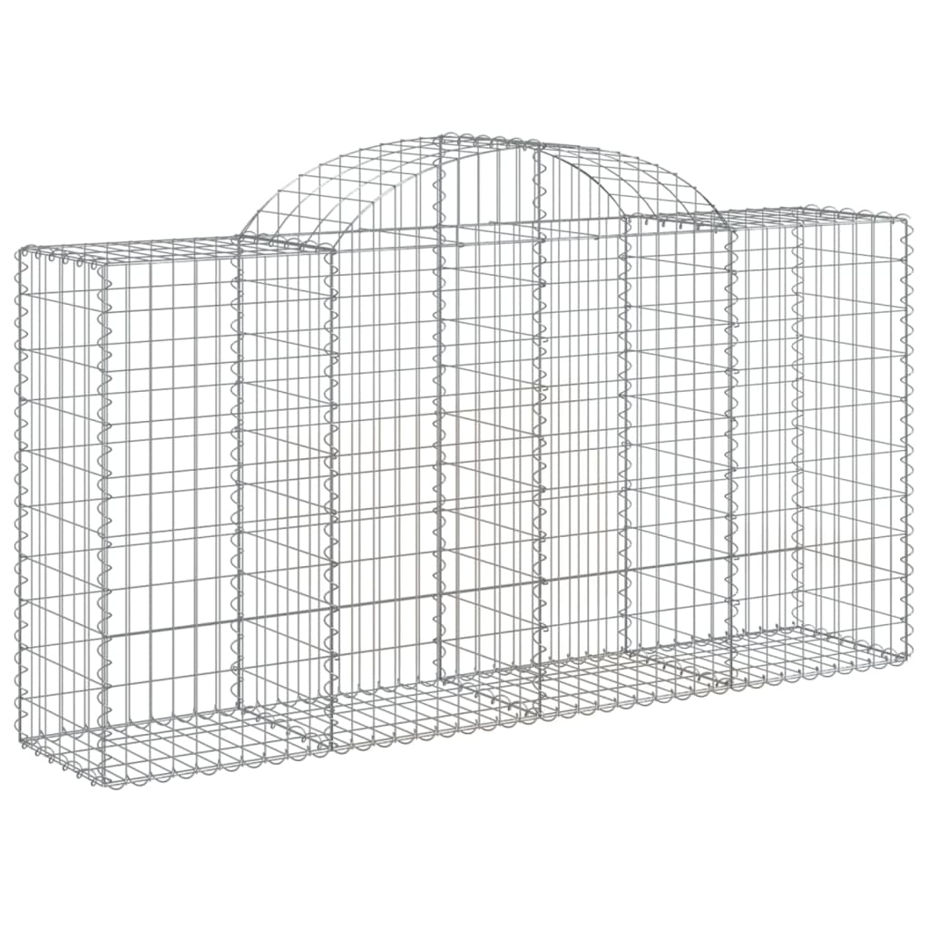 vidaXL Cestos gabião arqueados 13 pcs 200x50x100/120 ferro galvanizado