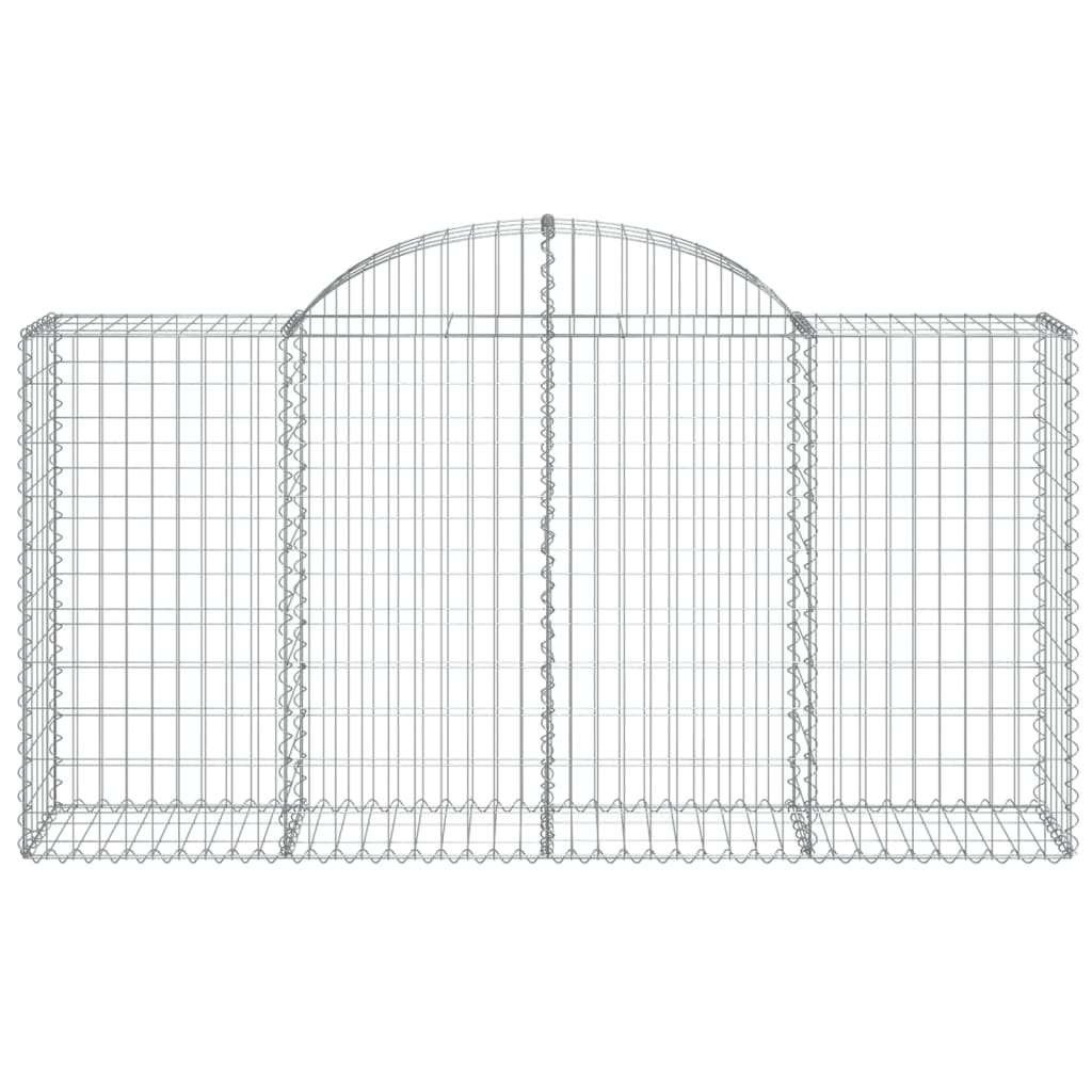 vidaXL Cestos gabião arqueados 13 pcs 200x50x100/120 ferro galvanizado