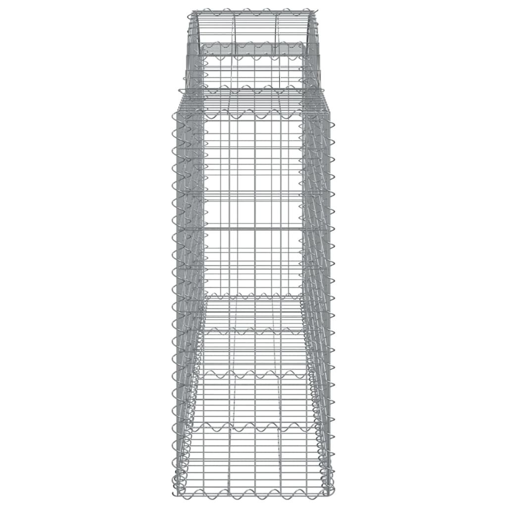 vidaXL Cestos gabião arqueados 13 pcs 200x50x100/120 ferro galvanizado