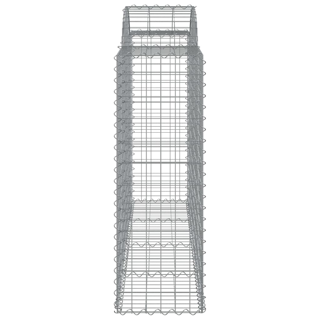 vidaXL Cestos gabião arqueados 7pcs 200x50x120/140cm ferro galvanizado