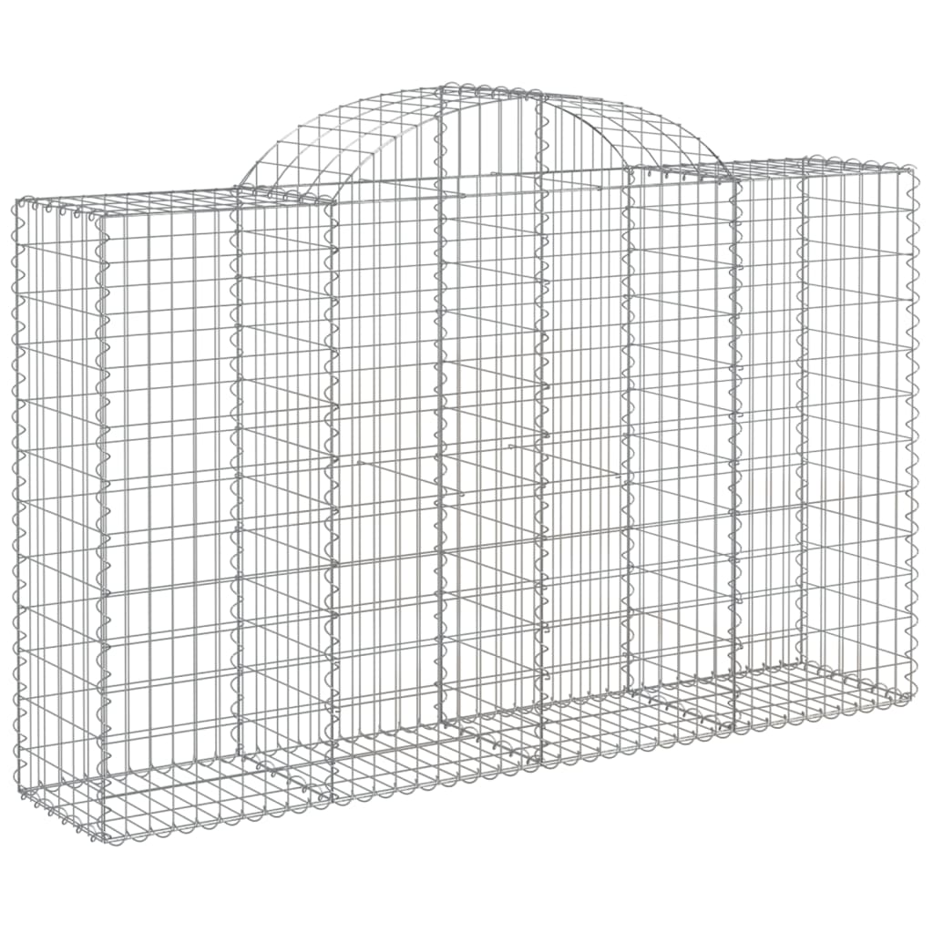 vidaXL Cestos gabião arqueados 40 pcs 200x50x120/140 ferro galvanizado