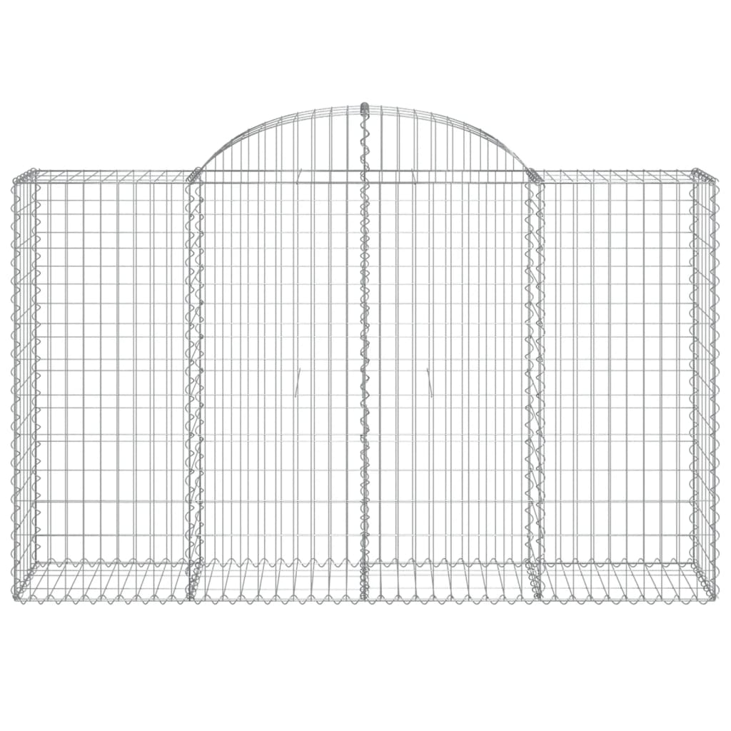 vidaXL Cestos gabião arqueados 40 pcs 200x50x120/140 ferro galvanizado