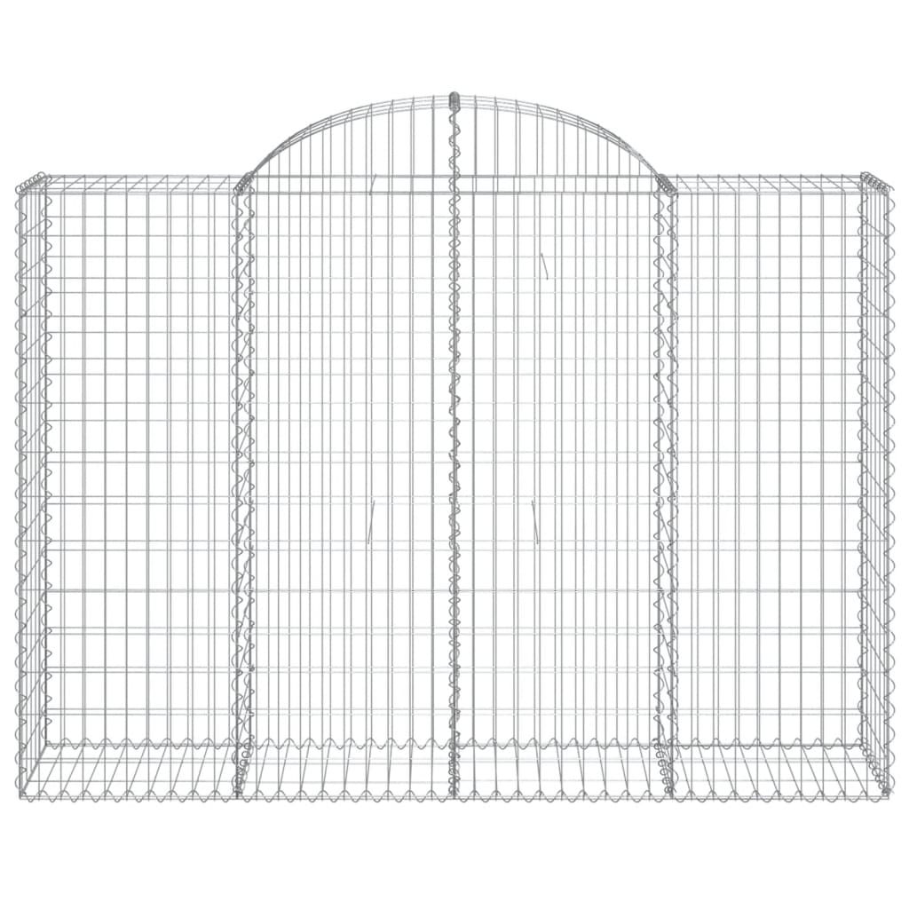 vidaXL Cestos gabião arqueados 5pcs 200x50x140/160cm ferro galvanizado