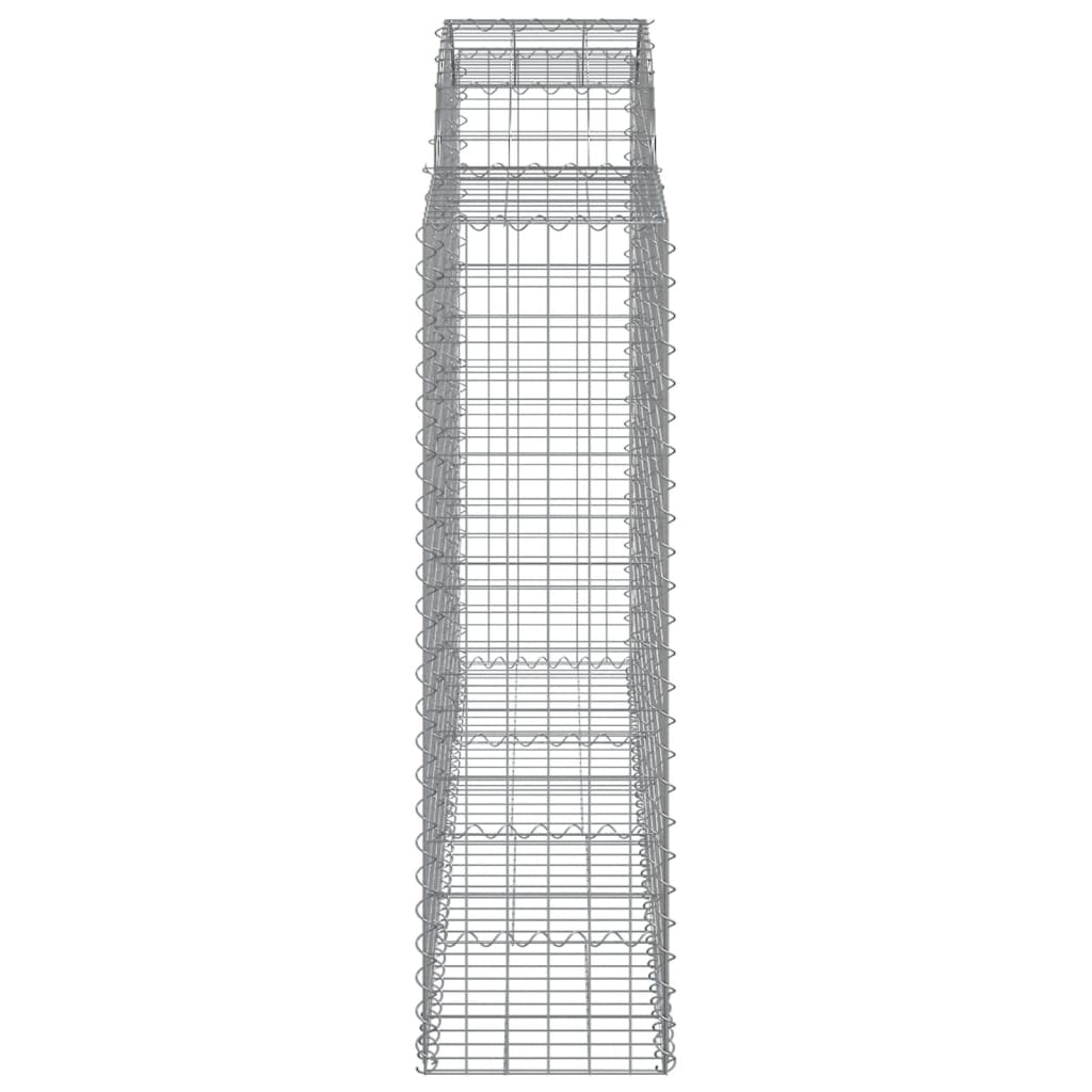 vidaXL Cestos gabião arqueados 5pcs 200x50x140/160cm ferro galvanizado