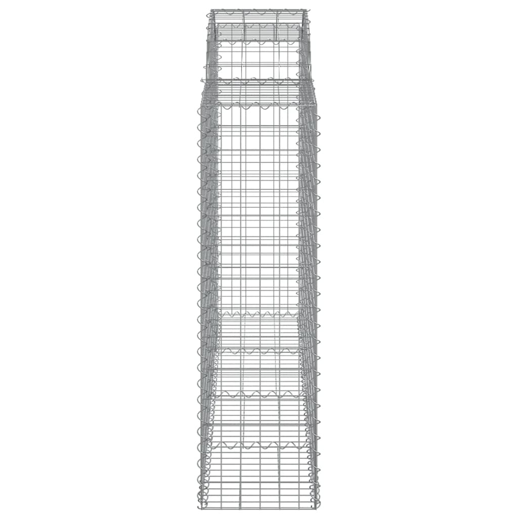 vidaXL Cestos gabião arqueados 13 pcs 200x50x140/160 ferro galvanizado