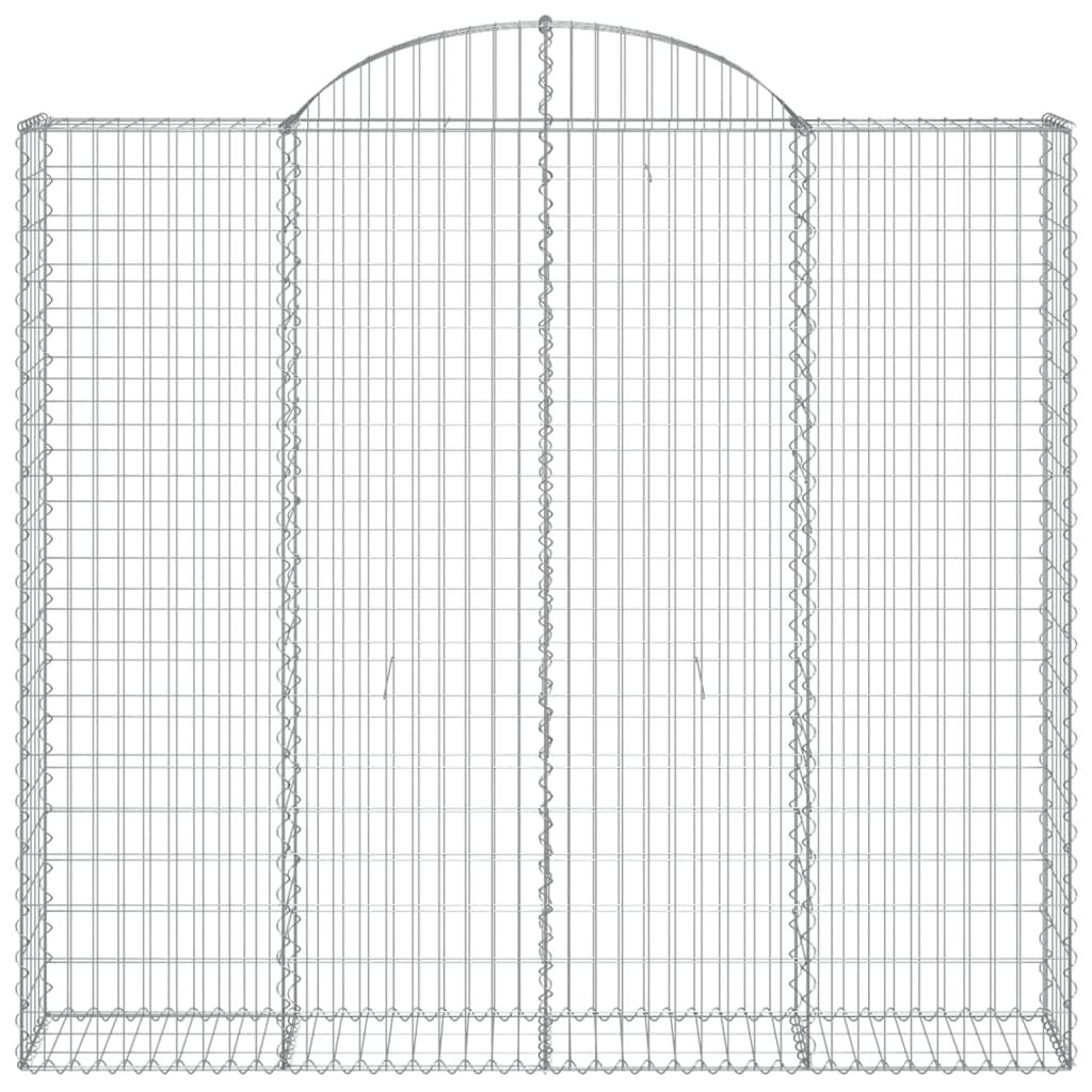 vidaXL Cestos gabião arqueados 14 pcs 200x50x180/200 ferro galvanizado