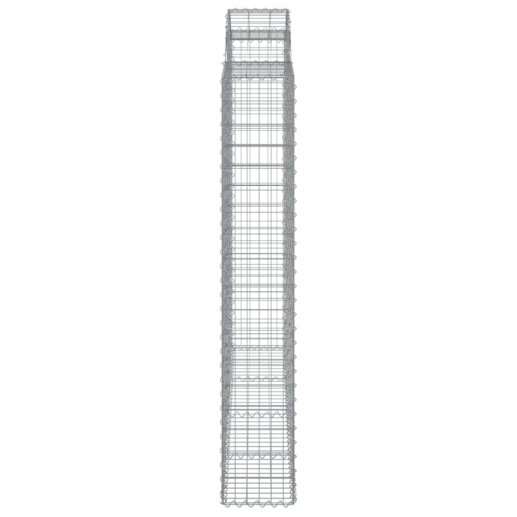 vidaXL Cestos gabião arqueados 14 pcs 200x50x180/200 ferro galvanizado