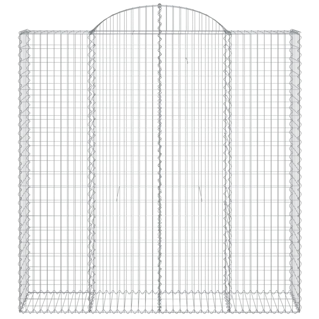 vidaXL Cestos gabião arqueados 5pcs 200x50x200/220cm ferro galvanizado