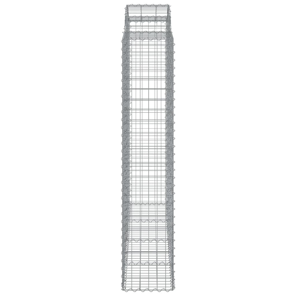 vidaXL Cestos gabião arqueados 5pcs 200x50x200/220cm ferro galvanizado