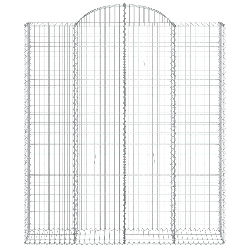 vidaXL Cestos gabião arqueados 12 pcs 200x50x220/240 ferro galvanizado