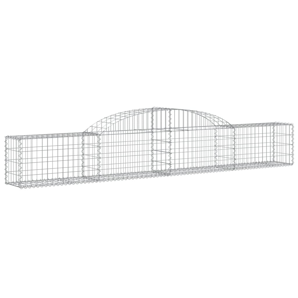 vidaXL Cestos gabião arqueados 12pcs 300x30x40/60 cm ferro galvanizado