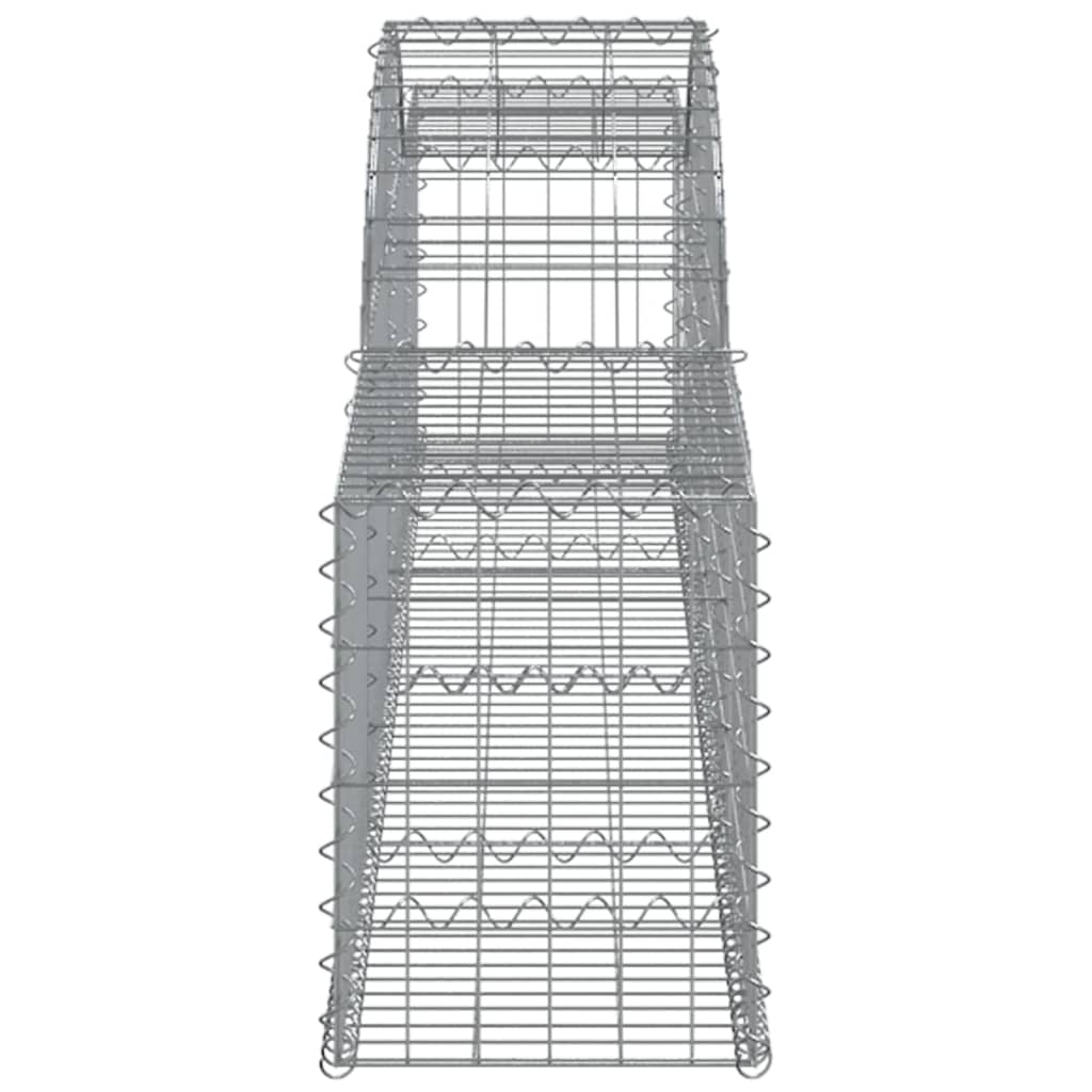 vidaXL Cestos gabião arqueados 12pcs 300x30x40/60 cm ferro galvanizado