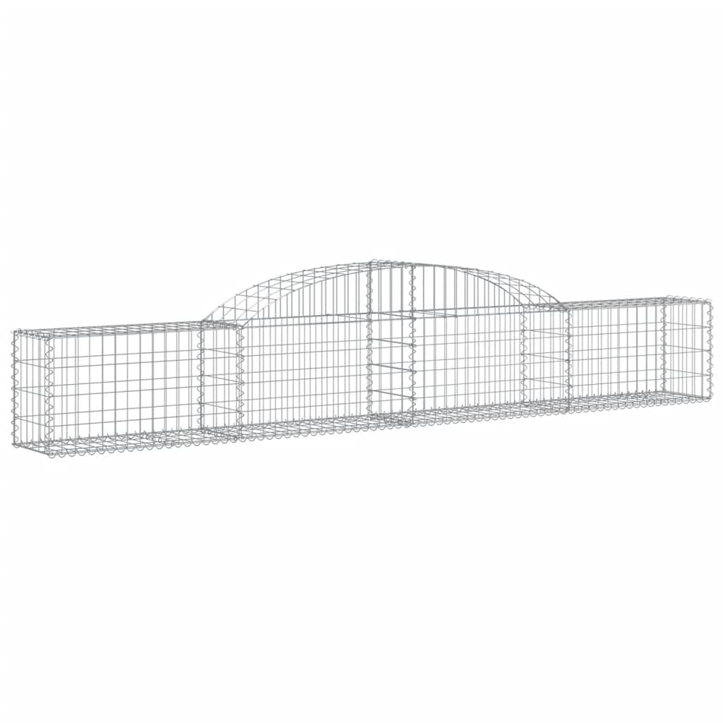 vidaXL Cestos gabião arqueados 25 pcs 300x30x40/60cm ferro galvanizado