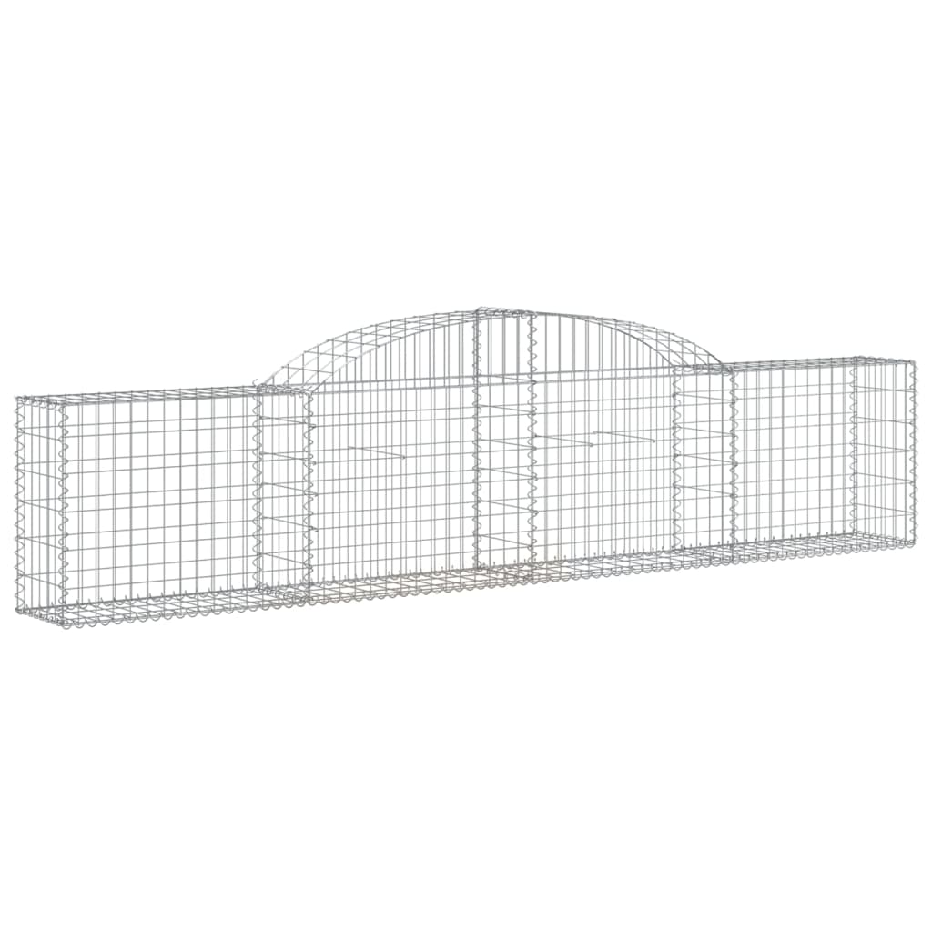 vidaXL Cestos gabião arqueados 11pcs 300x30x60/80 cm ferro galvanizado