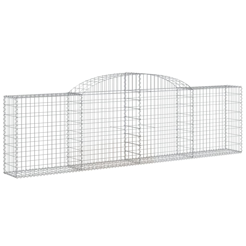 vidaXL Cestos gabião arqueados 10pcs 300x30x80/100cm ferro galvanizado