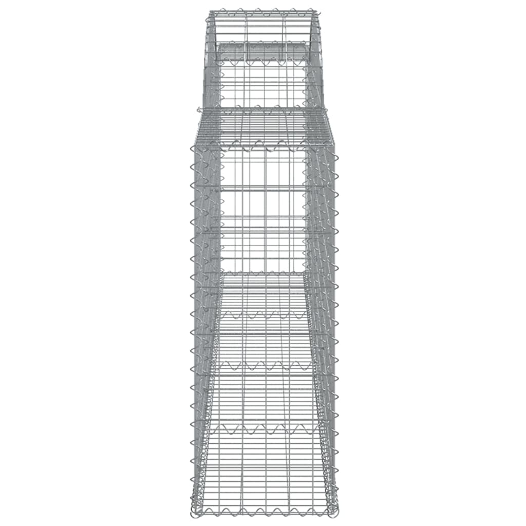 vidaXL Cestos gabião arqueados 10pcs 300x30x80/100cm ferro galvanizado