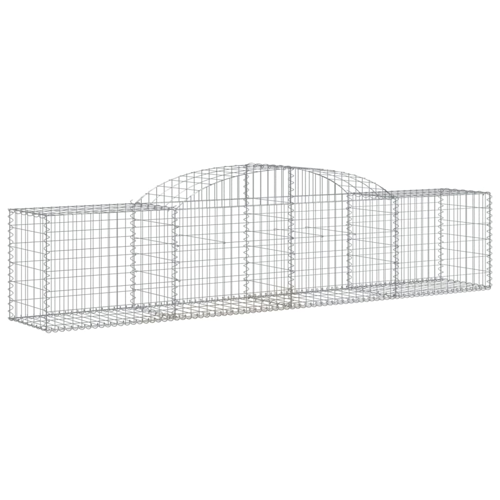 vidaXL Cestos gabião arqueados 6 pcs 300x50x60/80 cm ferro galvanizado