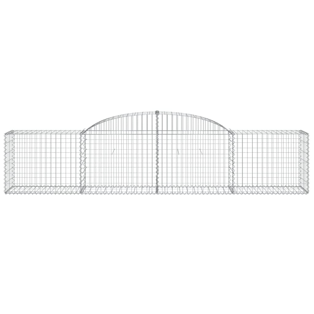 vidaXL Cestos gabião arqueados 6 pcs 300x50x60/80 cm ferro galvanizado