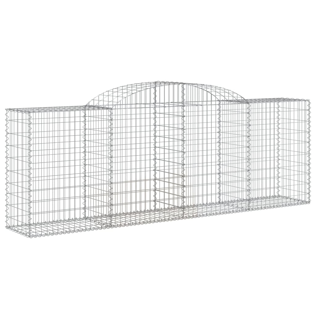 vidaXL Cestos gabião arqueados 5pcs 300x50x100/120cm ferro galvanizado