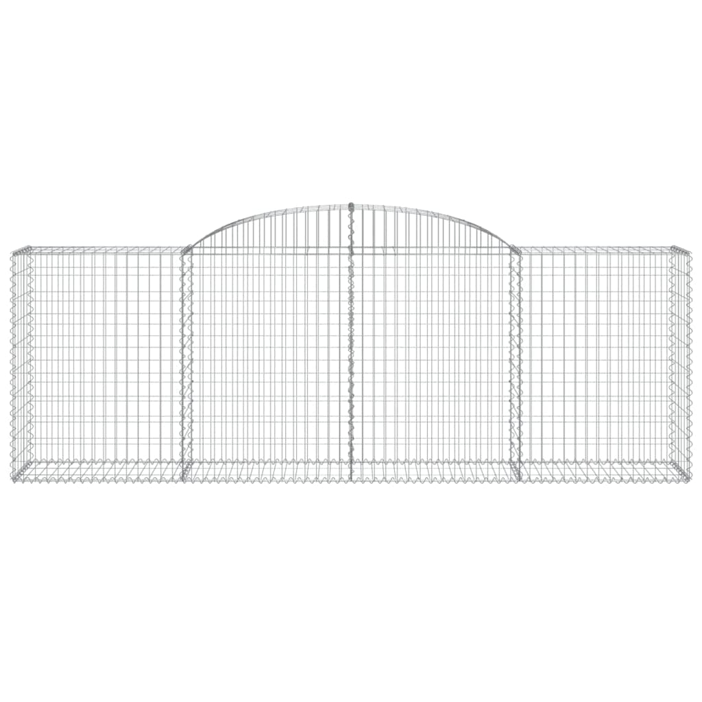 vidaXL Cestos gabião arqueados 5pcs 300x50x100/120cm ferro galvanizado