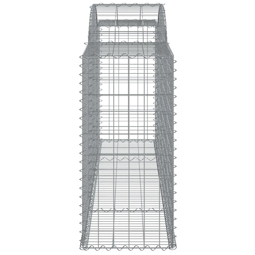 vidaXL Cestos gabião arqueados 5pcs 300x50x100/120cm ferro galvanizado