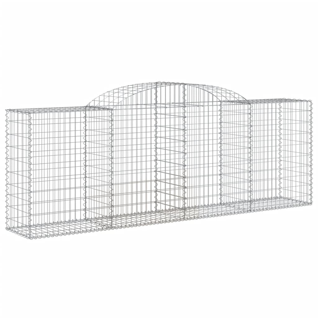 vidaXL Cestos gabião arqueados 11 pcs 300x50x100/120 ferro galvanizado