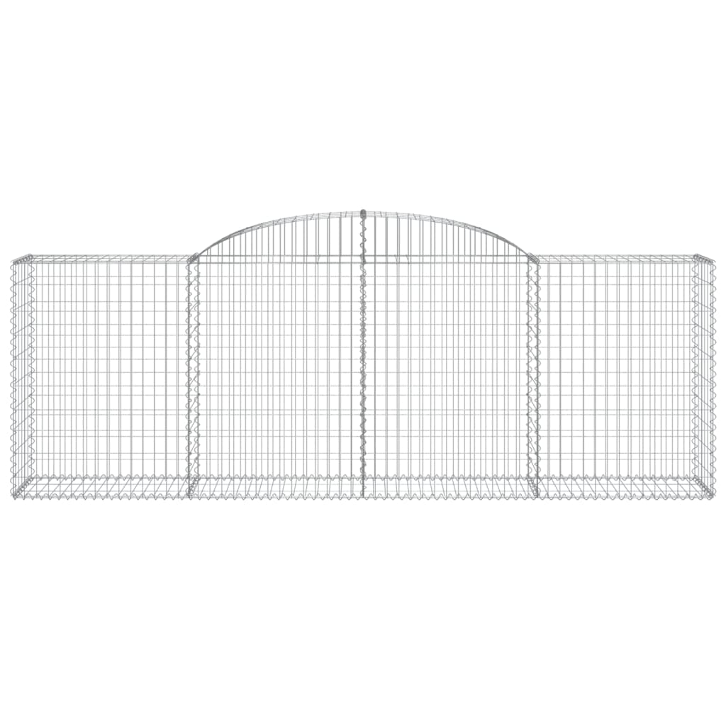 vidaXL Cestos gabião arqueados 11 pcs 300x50x100/120 ferro galvanizado