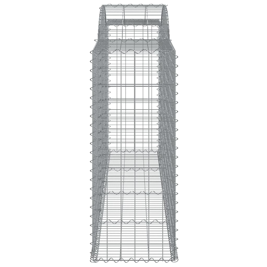 vidaXL Cestos gabião arqueados 15pcs 300x50x120/140 ferro galvanizado