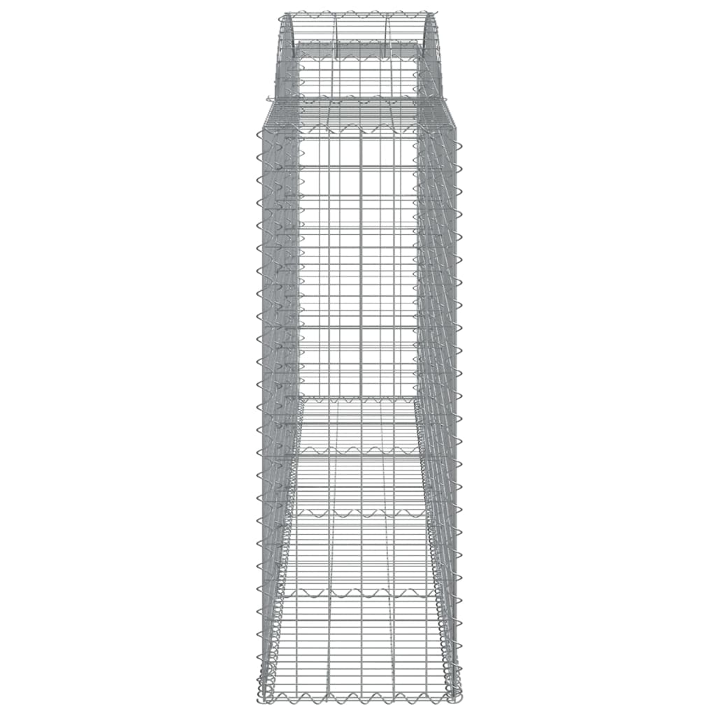 vidaXL Cestos gabião arqueados 3pcs 300x50x140/160cm ferro galvanizado