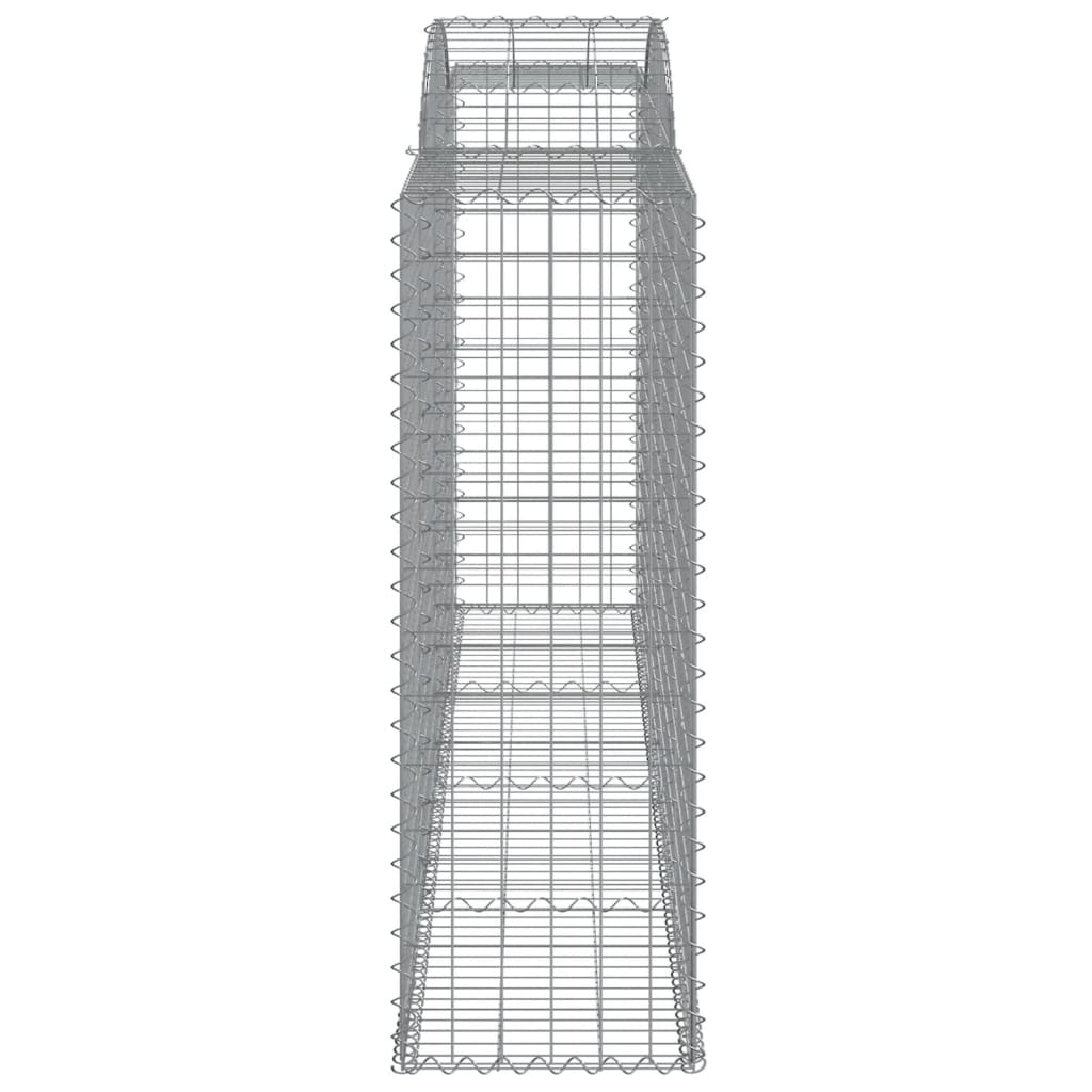 vidaXL Cestos gabião arqueados 25 pcs 300x50x140/160 ferro galvanizado