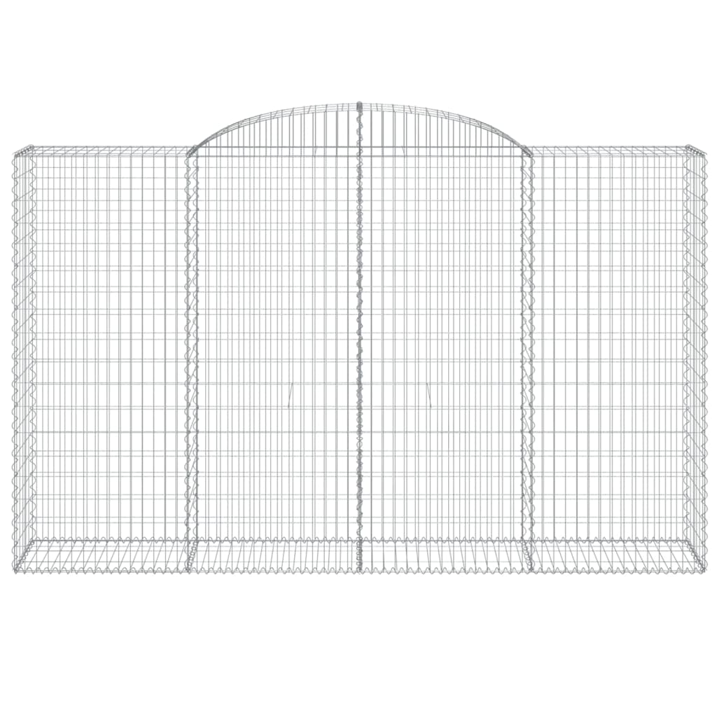 vidaXL Cestos gabião arqueados 7pcs 300x50x180/200cm ferro galvanizado