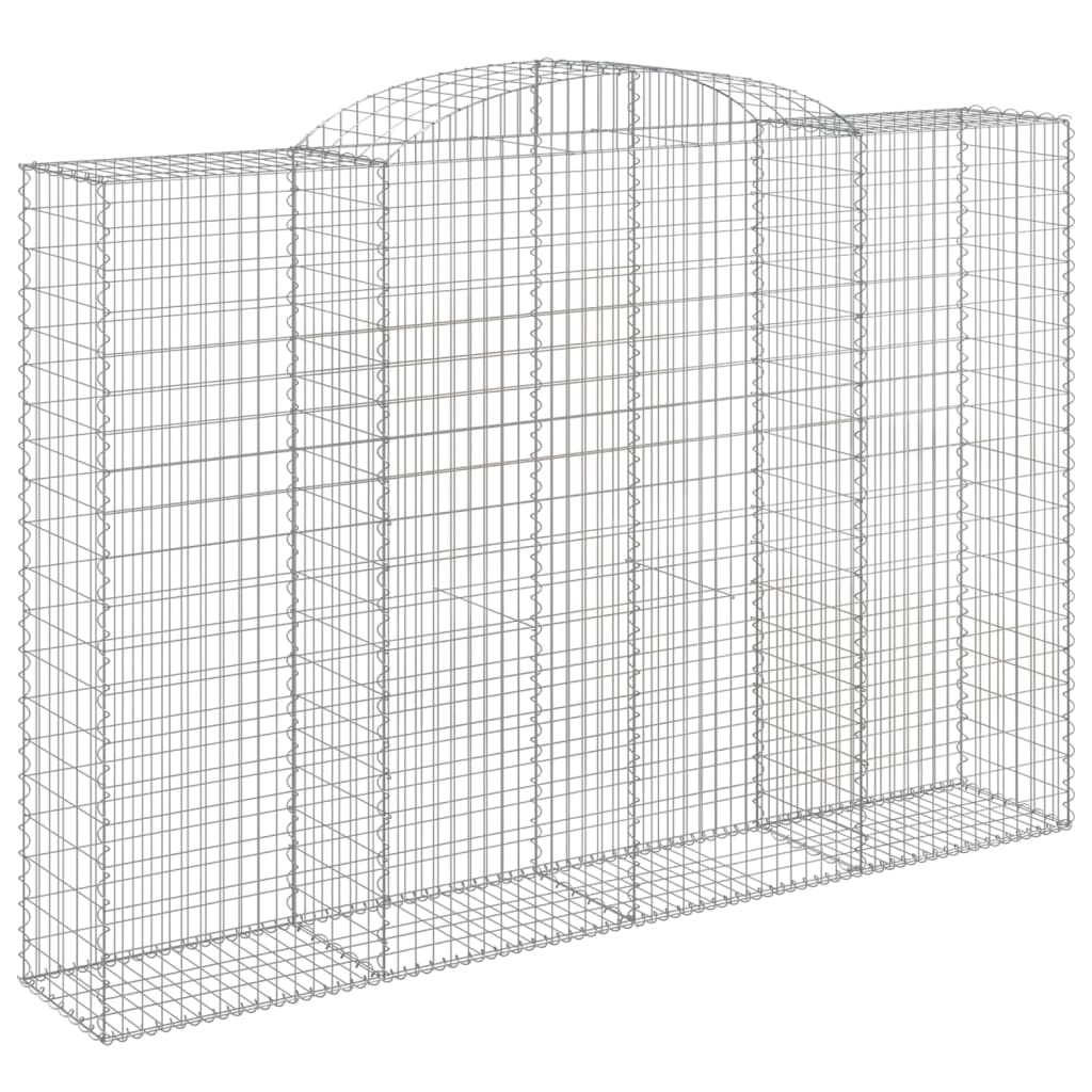 vidaXL Cestos gabião arqueados 10 pcs 300x50x200/220 ferro galvanizado