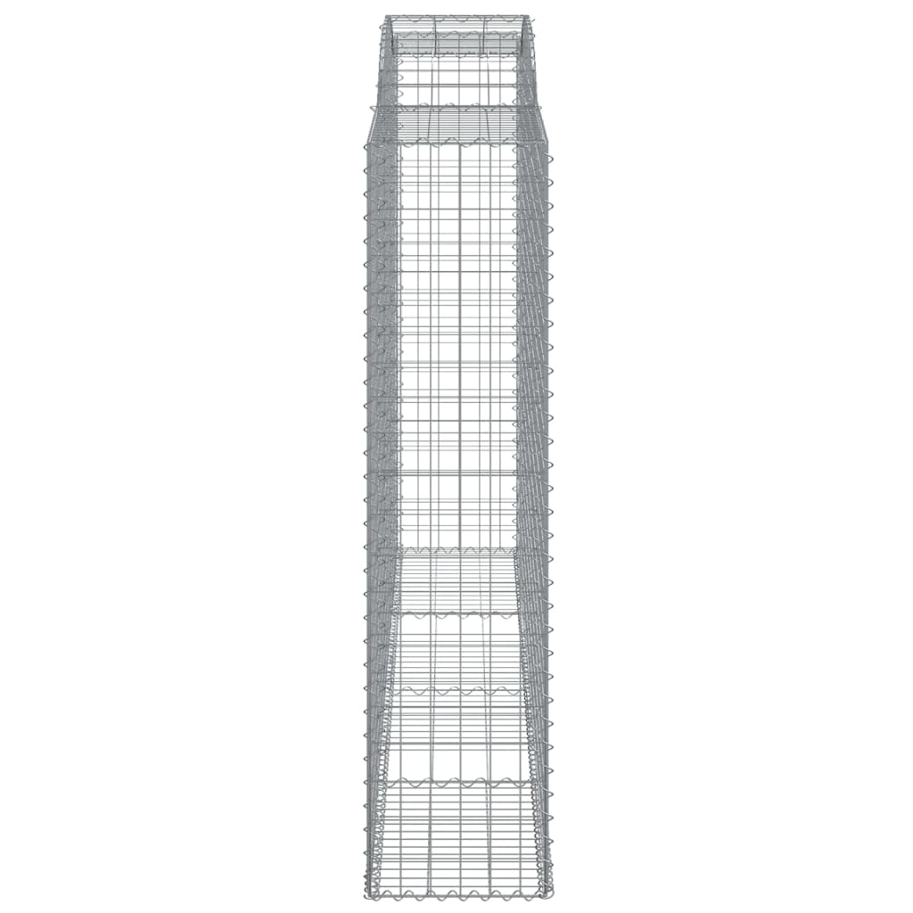 vidaXL Cestos gabião arqueados 10 pcs 300x50x200/220 ferro galvanizado