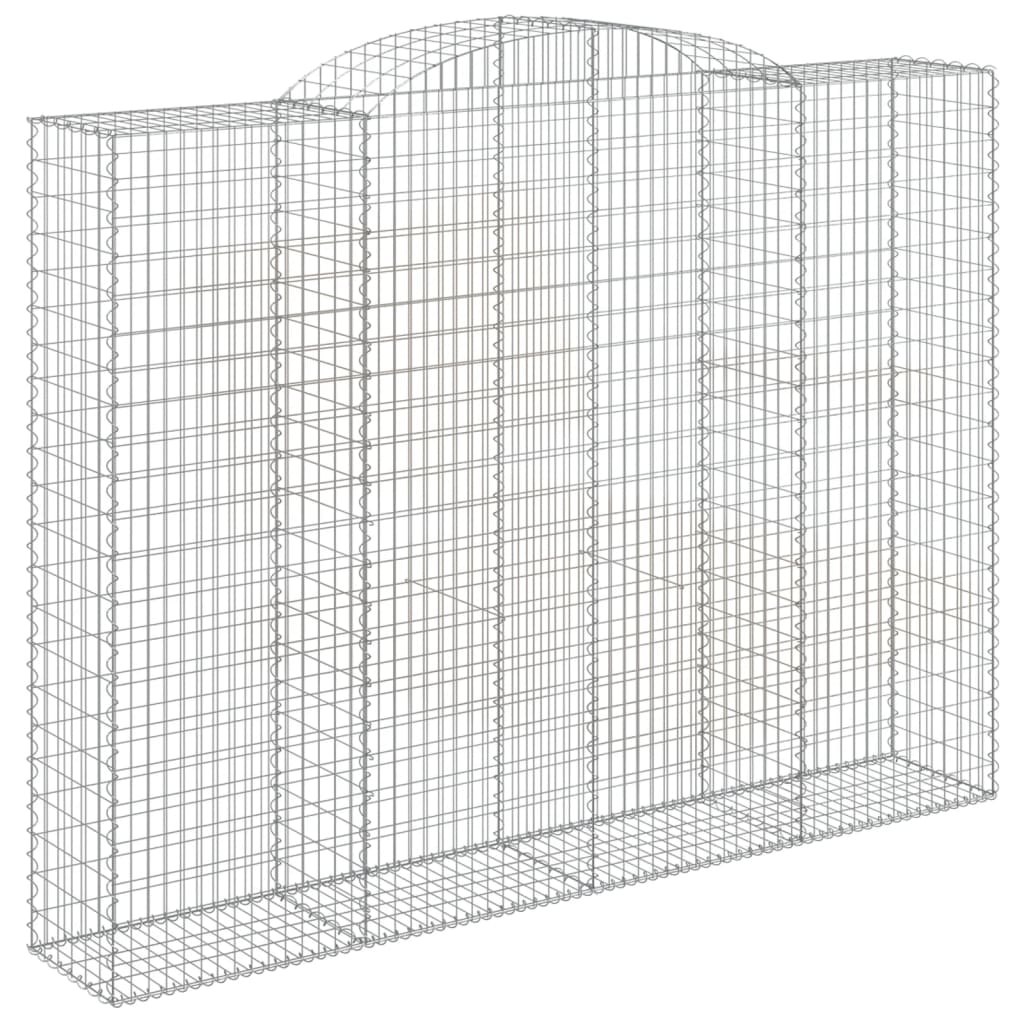 vidaXL Cestos gabião arqueados 7pcs 300x50x220/240cm ferro galvanizado